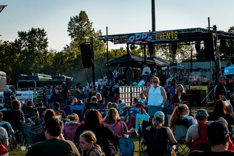 Crowd at River Jam enjoying live country music in Van Buren Missouri